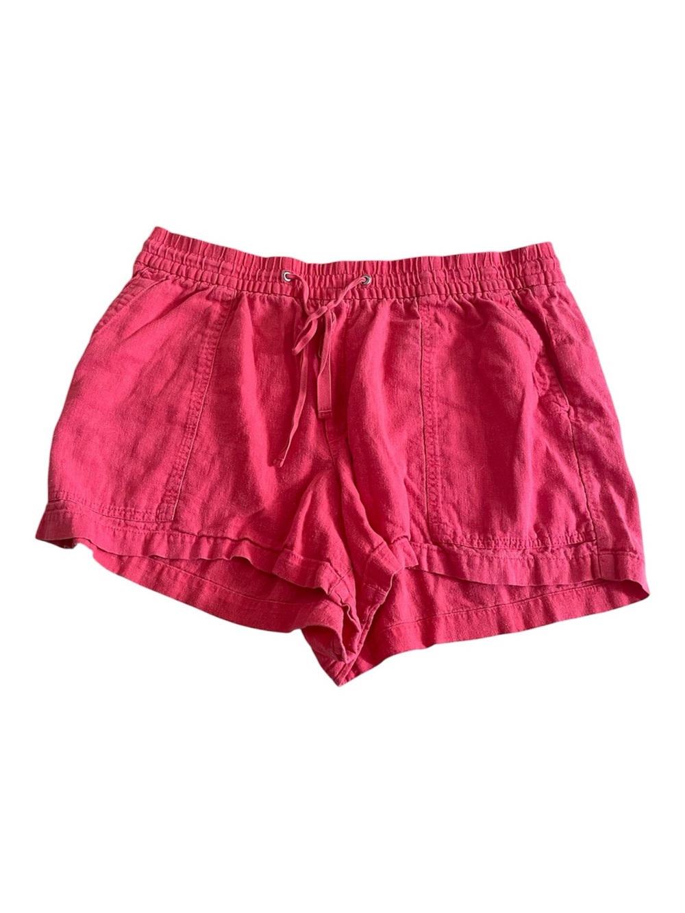 GAP Hot Pink Drawstring Linen Cargo Shorts